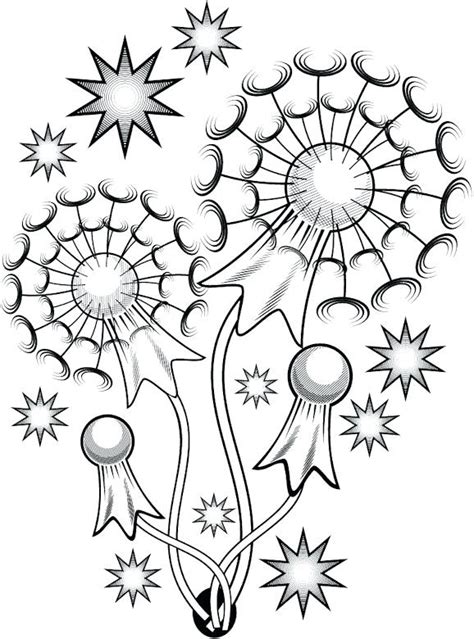 Dandelion Coloring Page At Free Printable Colorings
