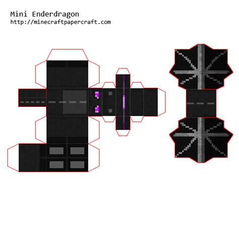 Printable Minecraft Papercraft Ender Dragon