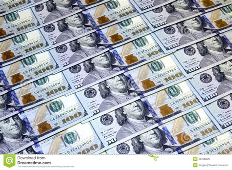 Hintergrund Von Hundert Dollar Banknoten Stockbild Bild Von Franklin