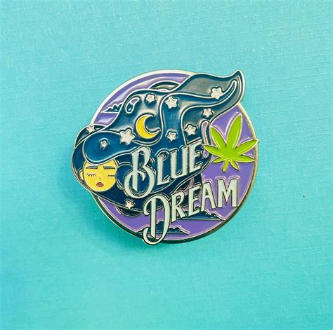 Blue Dream Weed Strain Soft Enamel Pin Hat Pin Weed Pin Etsy