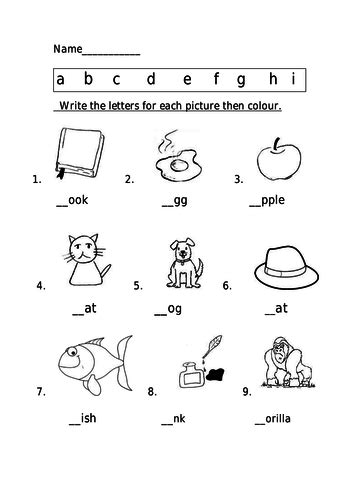 Phonicsspelling Worksheet A I Teaching Resources