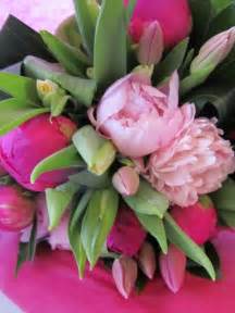 Perfectly Pink Peony And Tulip Hand Tied Bouquet In Woodbridge On Primavera Flowers And More Ltd