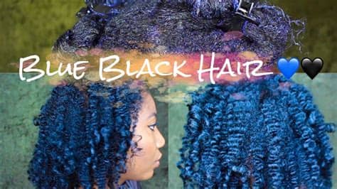 The wondering thigh is that blue will seem very faint on black or brown hair as a tinge which you will see in the light. Dye Natural Hair Midnight Blue Black with Ion Color ...