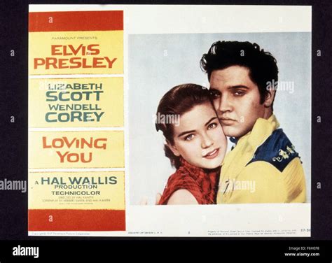 1957 Film Title Loving You Director Hal Kanter Studio Stock Photo
