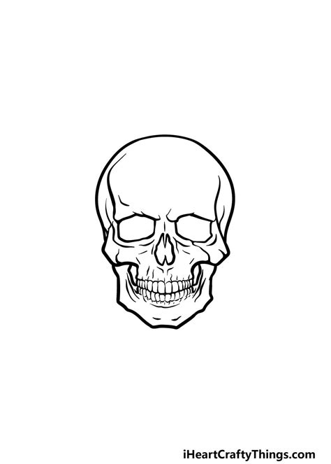 How To Draw A Skeleton Head A Step By Step Guide Easy Skull