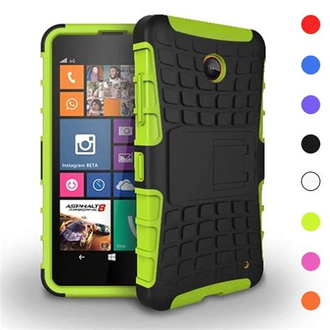 For Nokia Lumia 630 Case Silicone 2 In 1 Rugged Impact Shockproof Case
