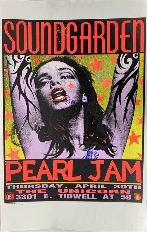 Lot Detail Soundgardenpearl Jam Multi Signed Original 1992 Kozik 23 X 36 Concert Poster W