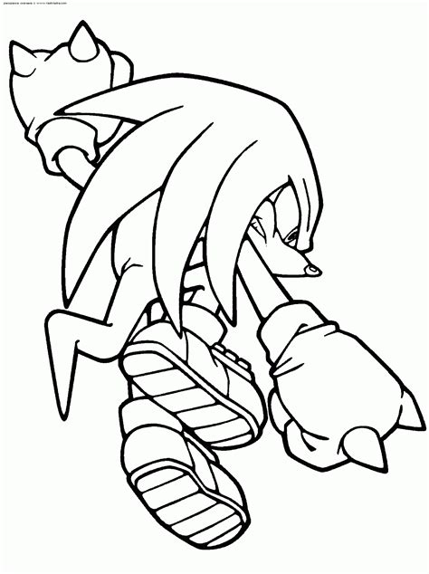 More human body coloring pages. Sonic Coloring Pages Knuckles - Coloring Home