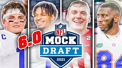 The Official 2021 Nfl First Round Mock Draft 60 One Week Till The