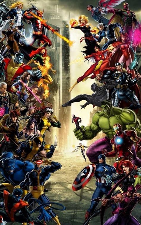 Papel De Parede X Men Vs The Avengers Héroes Marvel Marvel