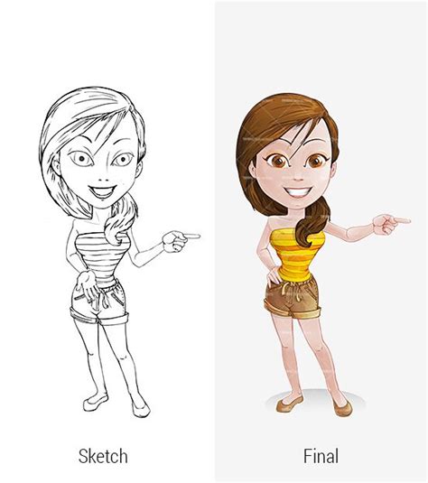 We will always want to copy these 19 movie characters' short hairstyles. Charming Girl Cartoon Character Set - ToonCharacters ...