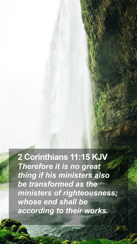 2 Corinthians 1115 Kjv Mobile Phone Wallpaper Therefore It Is No
