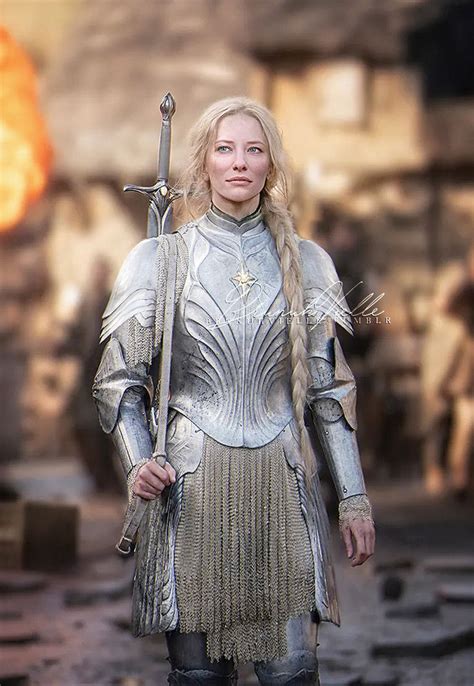 Female Armor Elfa Tolkien O Hobbit Chica Fantasy Power Ring Elvish Fantasy Armor