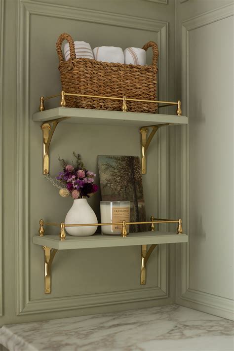 Find modern bathroom shelf & more at west elm®. DIY: HOW TO BUILD SHELVES WITH BRASS GALLERY RAILS