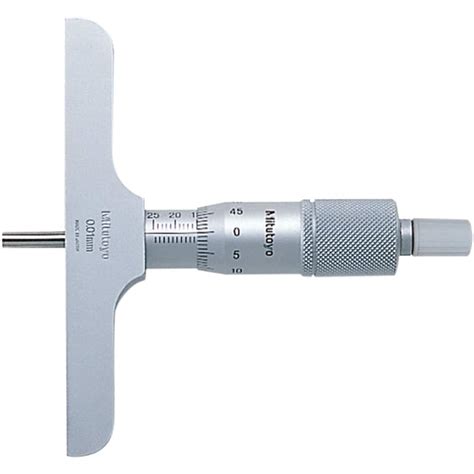 Mitutoyo Mechanical Depth Micrometer 25 Mm Range 1 Rod Msc