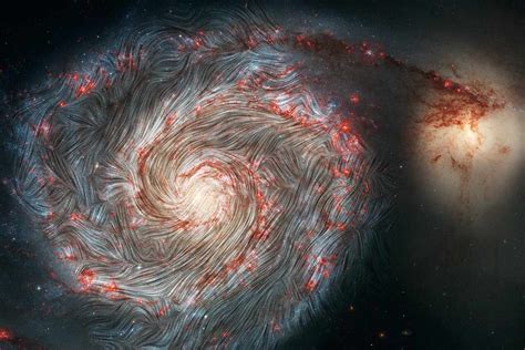Whirlpool Galaxys Magnetic Field Lines Mapped Bbc Sky At Night Magazine