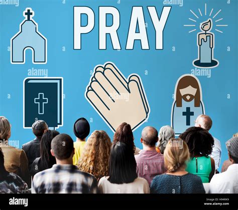 Pray Faith Prayer Praying Religion Spiritual God Concept Stock Photo