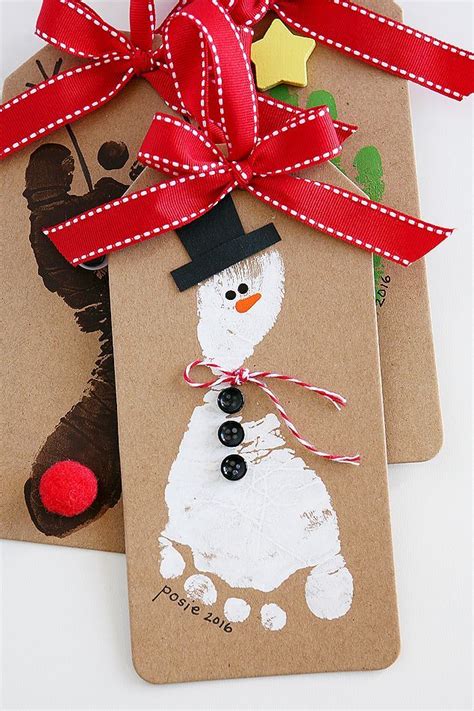 Snowman Footprint Christmas Ornament Handprint And Footprint