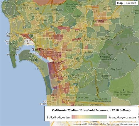 Map Median Income For Every Neighborhood In San D Redfin Real