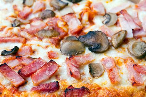 Close Up Of Ham And Mushroom Pizza Photograph By Fizzy Image Fine Art