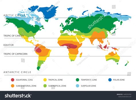 Map Of The World With Equator And Tropics