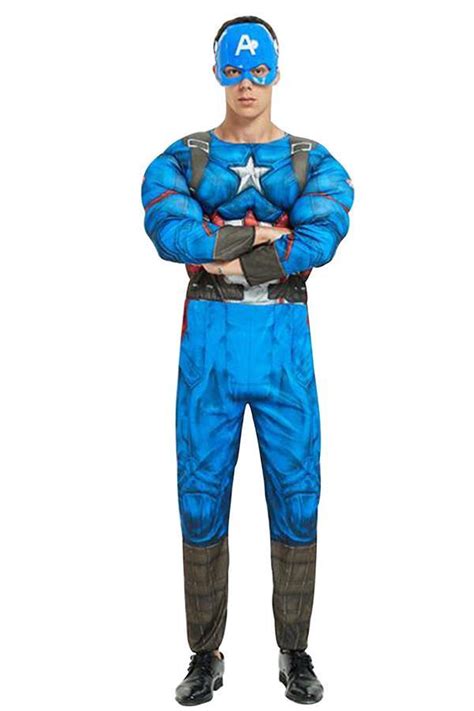 Mens Deluxe Captain America Costume Yoyobikini