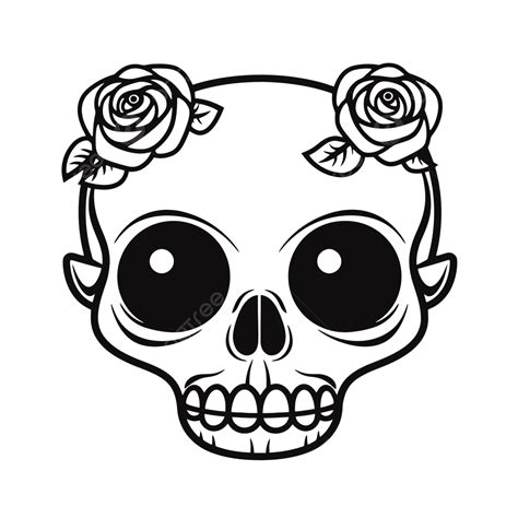 How To Draw A Skull With A Rose Step By Step