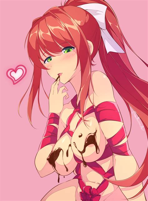 Monika Doki Doki Literature Club Drawn By Maullarmaullar Danbooru