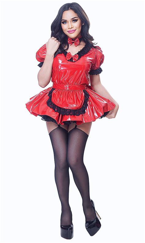 keila french maid [pvc028] £114 95 the fantasy store sexy fantasywear