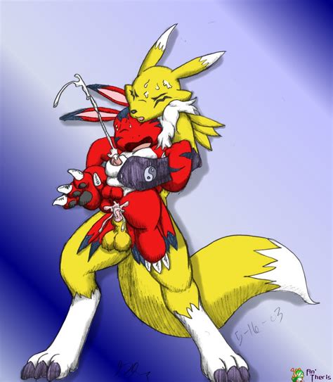 Gay Digimon Renamon Fucks Elecmon Colored Yiffy Sex Porn