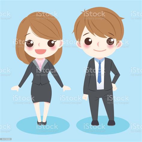 Cute Cartoon Business People Stock Illustration Download Image Now