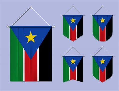 sudán ondeando bandera diseño con insignia vector vector gratis