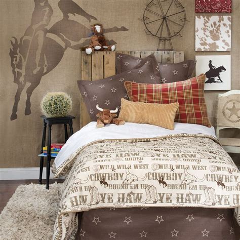 The cot bed sized set includes a snuggly duvet and a soft pillow that is specially designed for children. Details about Boy Children Kid Cowboy Horse Western Twin ...
