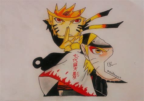 Artstation Naruto Evolution Hand Drawing