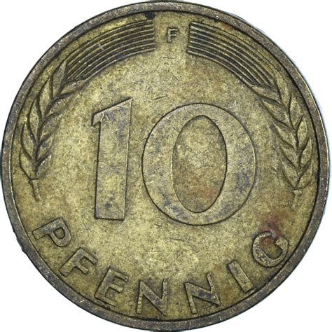 Coin Germany 10 Pfennig 1950 European Coins