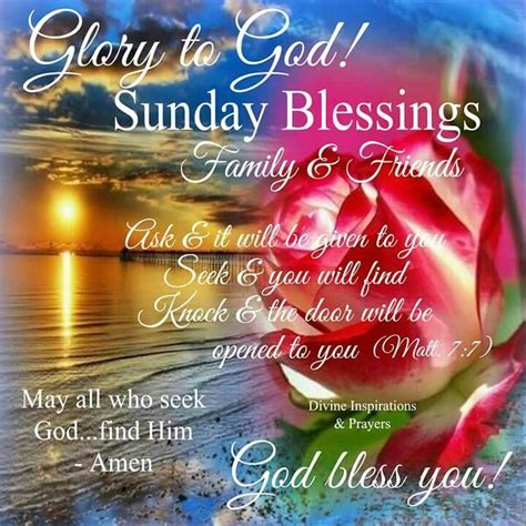 Glory To God Sunday Blessings Sunday Sunday Quotes Blessed Sunday