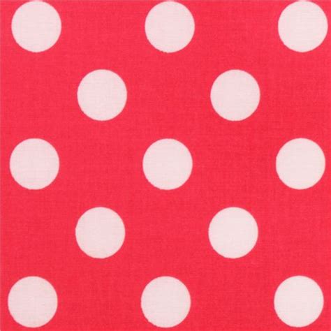 Hot Pink Riley Blake Polka Dot Laminate Fabric White Dots Modes U