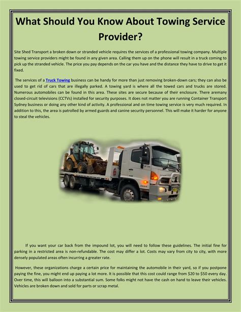 Ppt What Should You Know About Towing Service Provider Powerpoint Presentation Id12288813