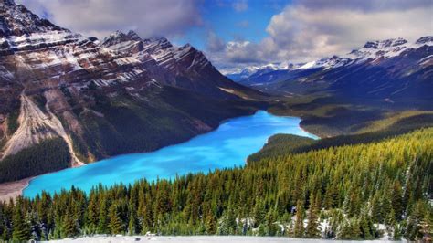 Moraine Lake Landscape Banff National Park Canada Blue