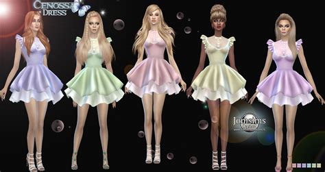 Jomsimscreations Cenossa Robe Sims 4 Pour Elle