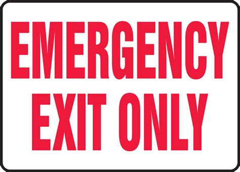 Emergency Exit Only Sign Mext03
