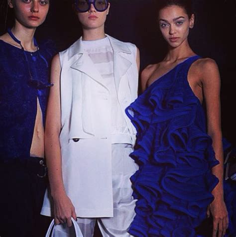 Regram Armani Back Stage Close Up Of These True Blue Looks From The