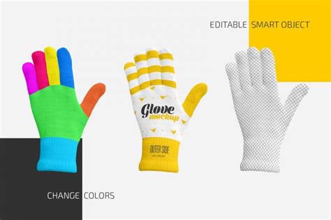 Download Winter Gloves Mockup Set - Counrty4k