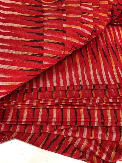 Indian Ikat Fabric Single Ikat Weave Indian Cotton Fabric By The
