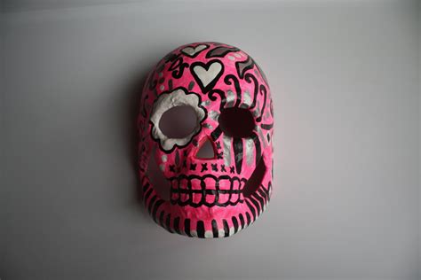 Sugar Skull Paper Mache Mask Wall Art By Suitepotaytoes On Etsy