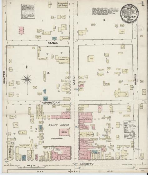 Sanborn Fire Insurance Map From Sumter Sumter County South Carolina