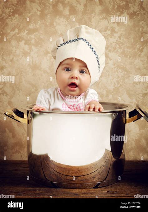 Cute Baby In Chef Pot Hi Res Stock Photography And Images Alamy