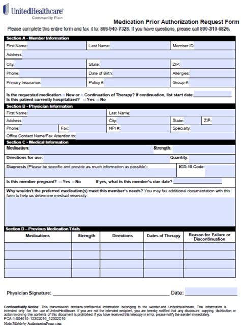 Forms needed depending on appeal type. Free United Healthcare Prior Prescription (Rx ...