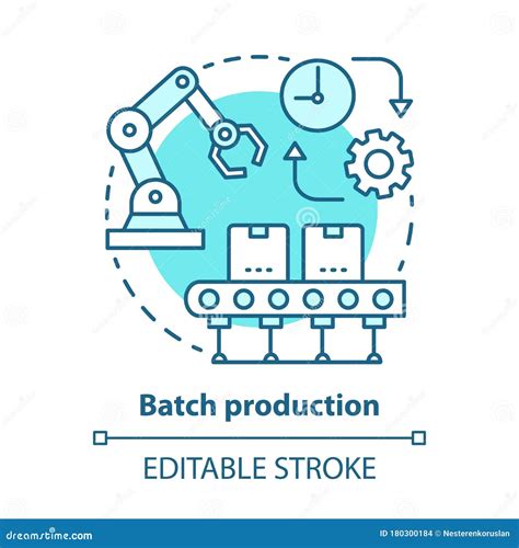 Batch Production Chalk Concept Icon Manufacturing Method Idea