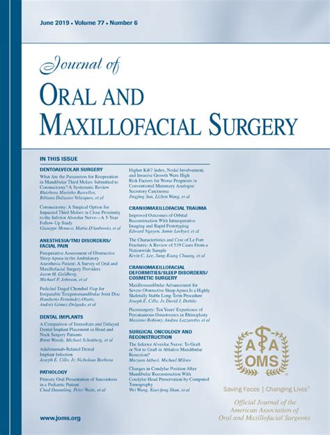 Table Of Contents Page Journal Of Oral And Maxillofacial Surgery